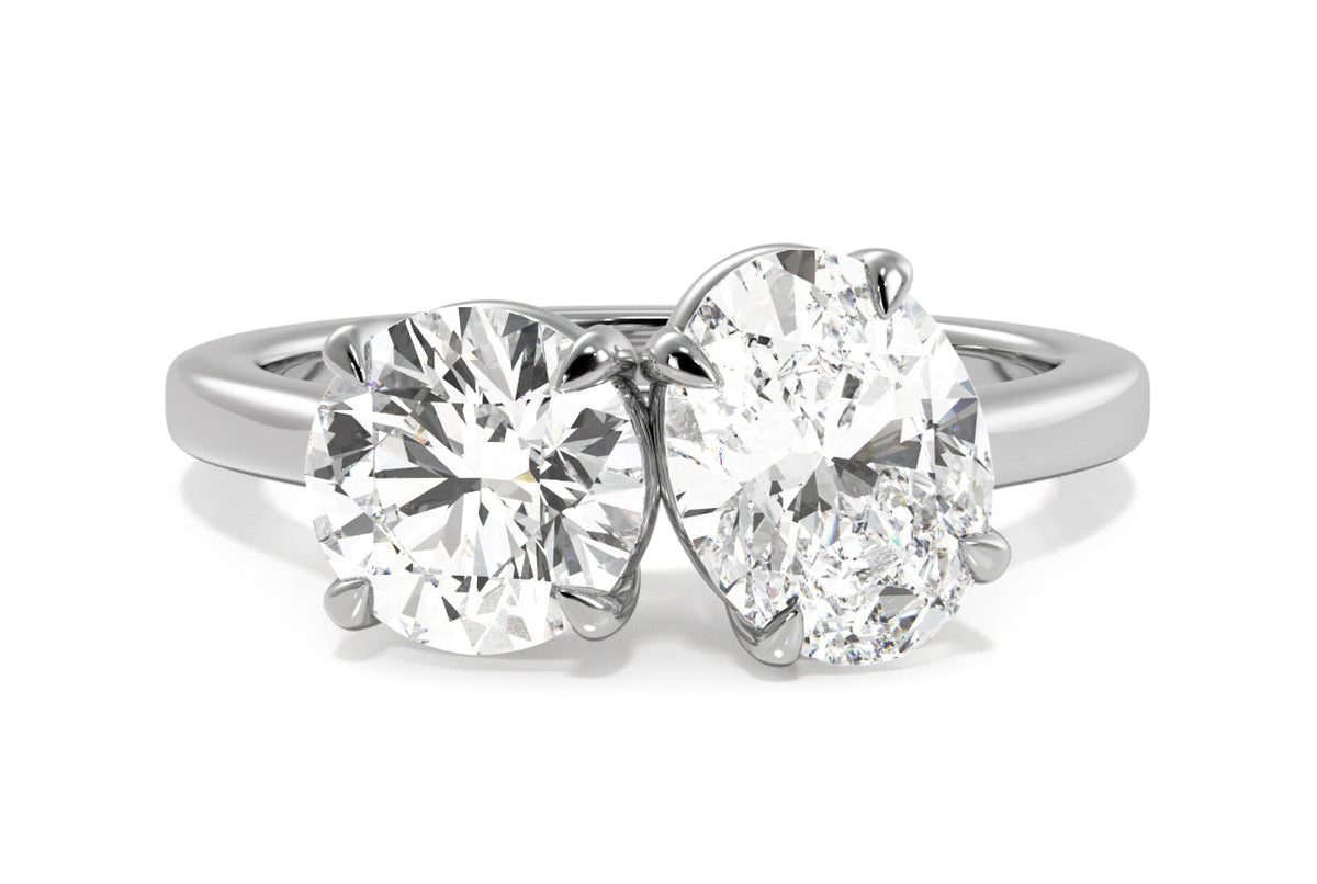 Rachel oval lab diamond engagement ring in platinum