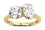 Rachel oval lab diamond engagement ring in 18k yellow gold - view 3