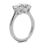 Priscilla pear lab diamond engagement ring in platinum - view 2