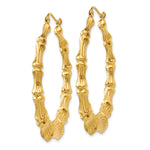 Gold Bamboo Hoop Earrings - 14k Yellow Gold / 5 mm / 42.75 mm