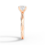 Adrienne Asscher Cut Lab Grown Diamond 18Kt Rose Gold Engagement Ring - View 2