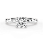 Adrienne Cushion Cut Lab Grown Diamond 18Kt White Gold Engagement Ring