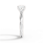 Adrienne Cushion Cut Lab Grown Diamond 18Kt White Gold Engagement Ring - View 3