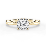 Adrienne Cushion Cut Lab Grown Diamond 18Kt Yellow Gold Engagement Ring