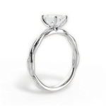 Adrienne Emerald Cut Lab Grown Diamond 18Kt White Gold Engagement Ring - View 3