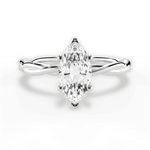 Adrienne Marquise Cut Lab Grown Diamond 14Kt White Gold Engagement Ring