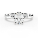 Adrienne Oval Cut Lab Grown Diamond 18Kt White Gold Engagement Ring