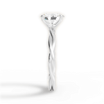 Adrienne Oval Cut Lab Grown Diamond 14Kt White Gold Engagement Ring - View 2