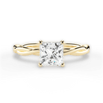 Adrienne Princess Cut Lab Grown Diamond 18Kt Yellow Gold Engagement Ring