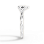 Adrienne Pear Cut Lab Grown Diamond Platinum Engagement Ring - View 3