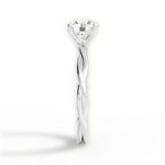 Adrienne Round Cut Lab Grown Diamond 14Kt White Gold Engagement Ring - View 4