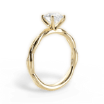 Adrienne Round Cut Lab Grown Diamond 18Kt Yellow Gold Engagement Ring - View 3