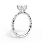 Cindy Cushion Cut Lab Grown Diamond 18Kt White Gold Engagement Ring - View 2