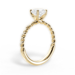 Cindy Cushion Cut Lab Grown Diamond 18Kt Yellow Gold Engagement Ring - View 4