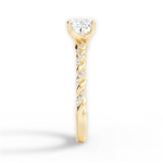 Cindy Cushion Cut Lab Grown Diamond 18Kt Yellow Gold Engagement Ring - View 2