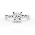 Cindy Heart Cut Lab Grown Diamond 18Kt White Gold Engagement Ring