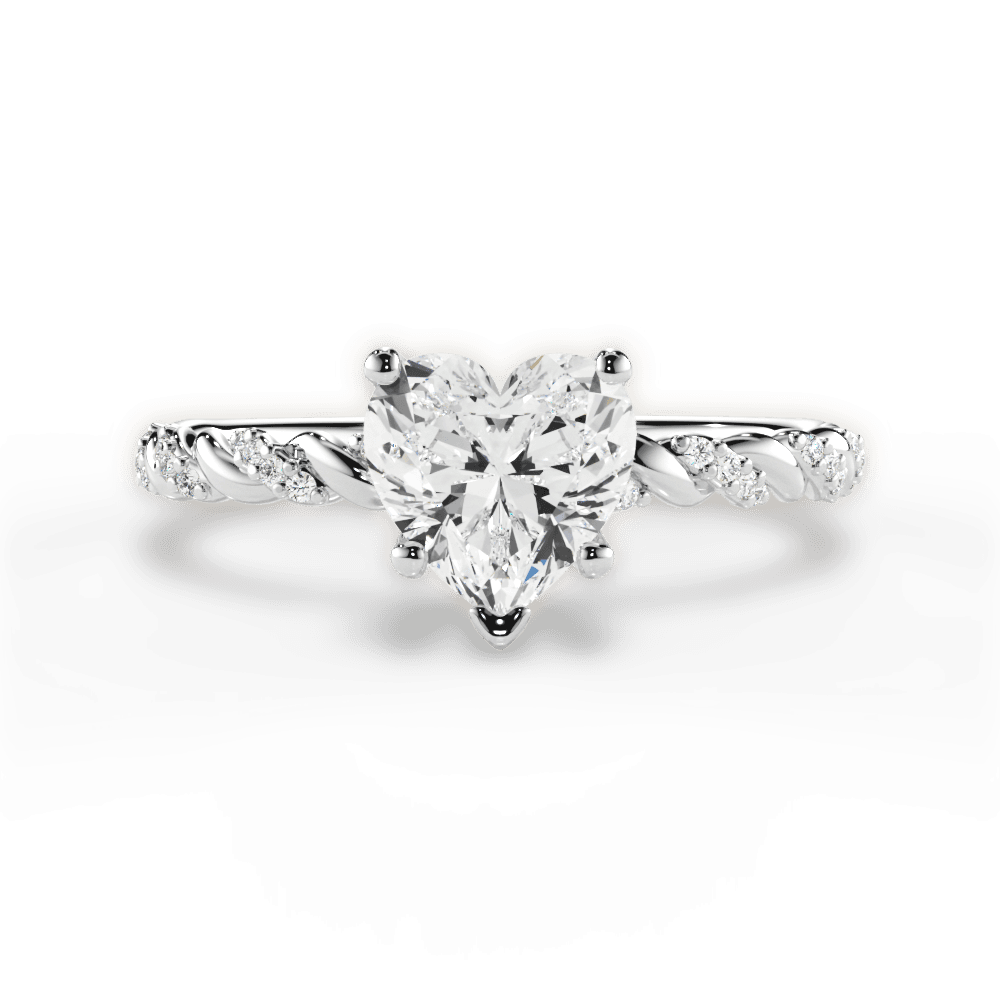 Cindy Heart Cut Lab Grown Diamond 18Kt White Gold Engagement Ring