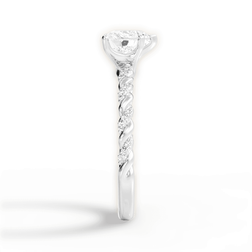 Cindy Heart Cut Lab Grown Diamond Platinum Engagement Ring - View 2
