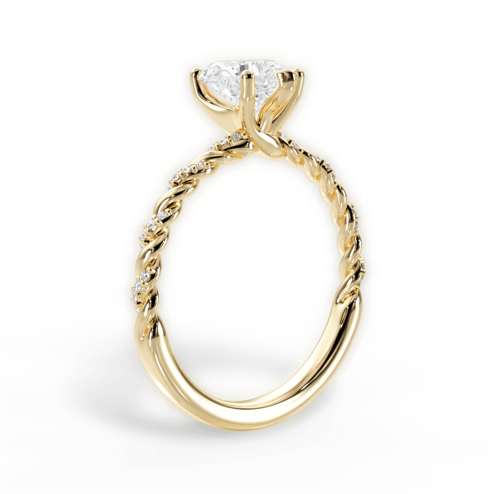 Cindy Heart Cut Lab Grown Diamond 18Kt Yellow Gold Engagement Ring - View 3