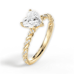 Cindy Heart Cut Lab Grown Diamond 18Kt Yellow Gold Engagement Ring - View 2