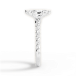 Cindy Marquise Cut Lab Grown Diamond Platinum Engagement Ring - View 3