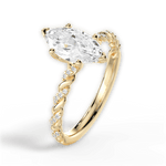 Cindy Marquise Cut Lab Grown Diamond 18Kt Yellow Gold Engagement Ring - View 2