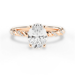 Cindy Oval Cut Lab Grown Diamond 18Kt Rose Gold Engagement Ring