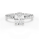 Cindy Oval Cut Lab Grown Diamond 18Kt White Gold Engagement Ring