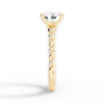 Cindy Oval Cut Lab Grown Diamond 18Kt Yellow Gold Engagement Ring - View 2