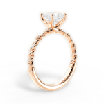 Cindy Princess Cut Lab Grown Diamond 18Kt Rose Gold Engagement Ring - View 3