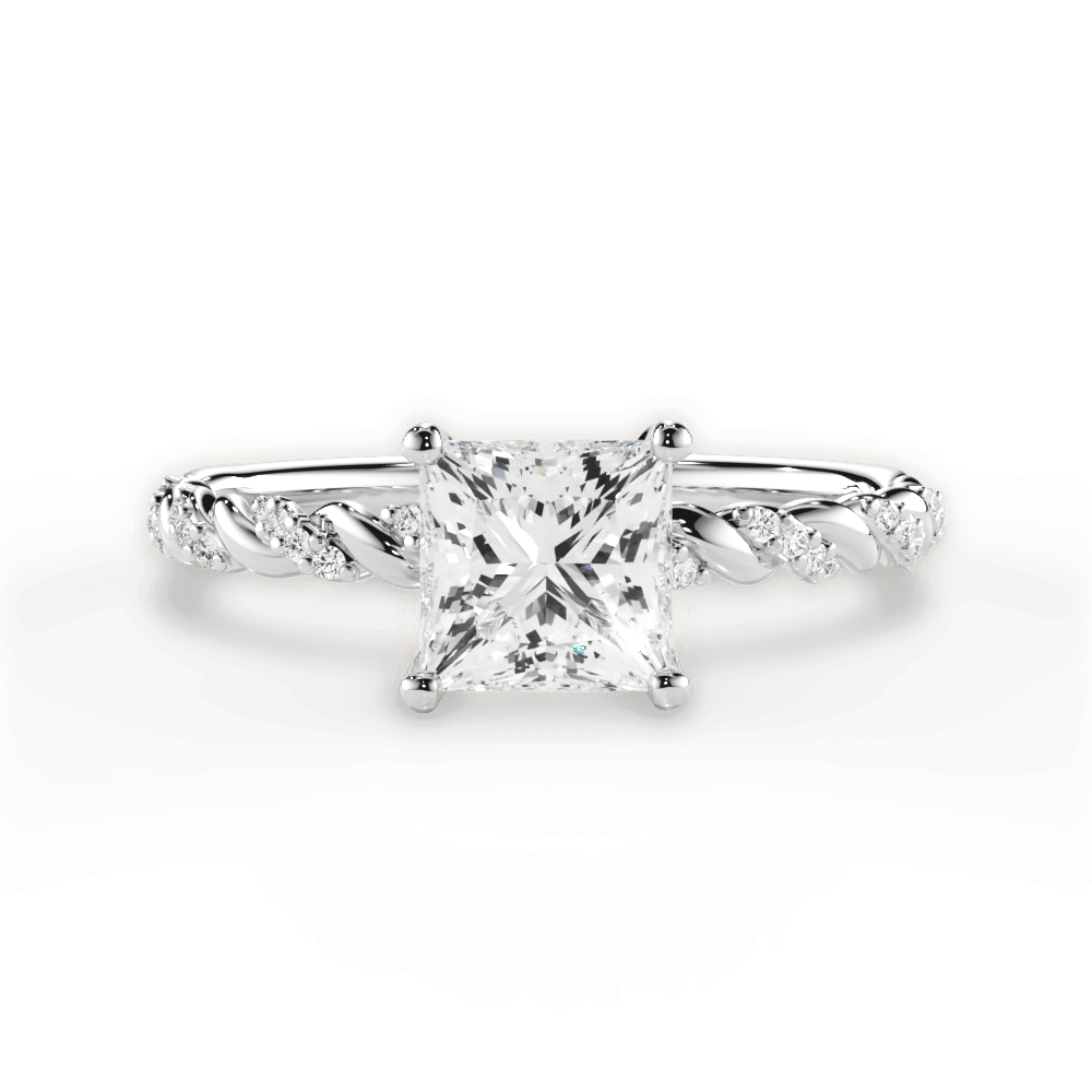 Cindy Princess Cut Lab Grown Diamond Platinum Engagement Ring