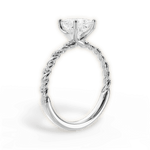 Cindy Princess Cut Lab Grown Diamond 14Kt White Gold Engagement Ring - View 3