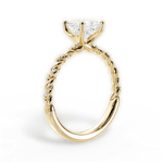 Cindy Princess Cut Lab Grown Diamond 18Kt Yellow Gold Engagement Ring - View 4