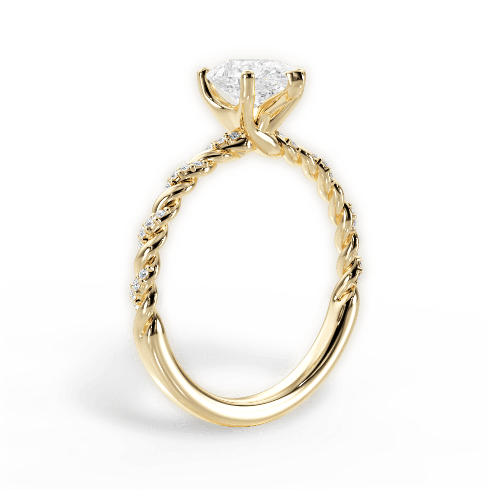 Cindy Pear Cut Lab Grown Diamond 18Kt Yellow Gold Engagement Ring - View 2