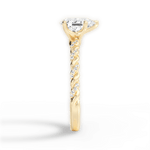 Cindy Pear Cut Lab Grown Diamond 18Kt Yellow Gold Engagement Ring - View 4