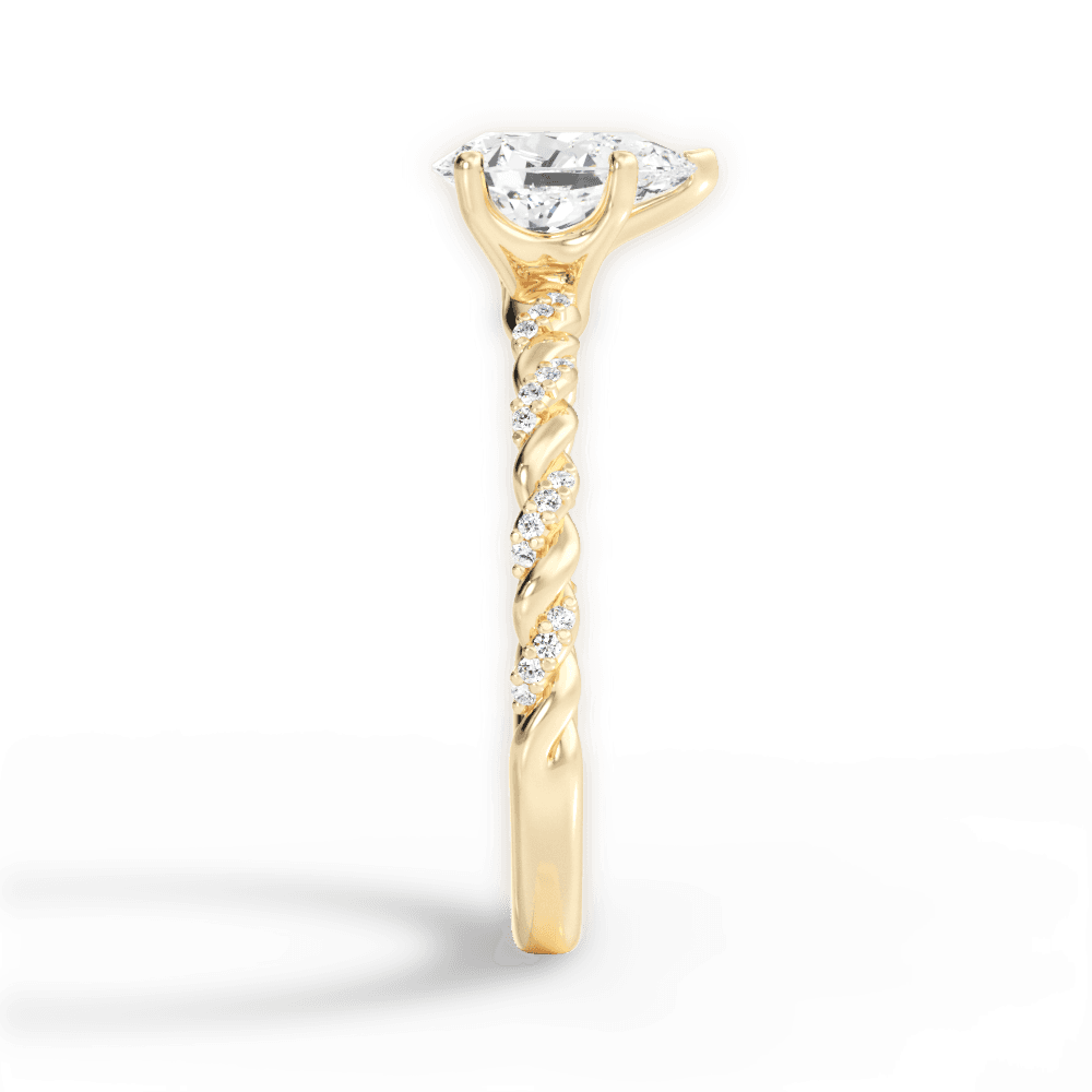 Cindy Pear Cut Lab Grown Diamond 18Kt Yellow Gold Engagement Ring - View 4