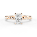 Cindy Radiant Cut Lab Grown Diamond 18Kt Rose Gold Engagement Ring
