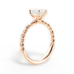 Cindy Radiant Cut Lab Grown Diamond 18Kt Rose Gold Engagement Ring - View 2