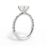 Cindy Radiant Cut Lab Grown Diamond 18Kt White Gold Engagement Ring - View 4