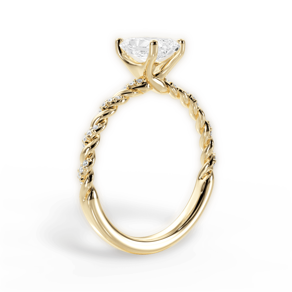Cindy Radiant Cut Lab Grown Diamond 18Kt Yellow Gold Engagement Ring - View 4
