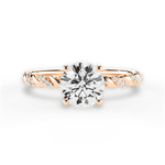 Cindy Round Cut Lab Grown Diamond 18Kt Rose Gold Engagement Ring