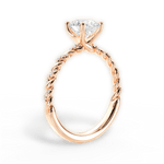 Cindy Round Cut Lab Grown Diamond 18Kt Rose Gold Engagement Ring - View 4