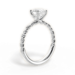 Cindy Round Cut Lab Grown Diamond 18Kt White Gold Engagement Ring - View 3