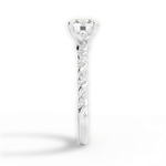 Cindy Round Cut Lab Grown Diamond 18Kt White Gold Engagement Ring - View 4