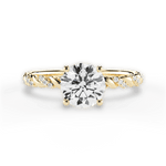 Cindy Round Cut Lab Grown Diamond 18Kt Yellow Gold Engagement Ring