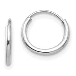 Madi K® 14k Gold Endless Hoop 3-Pair Earring Set, view 2 - 14k White Gold
