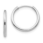 Madi K® 14k Gold Endless Hoop 3-Pair Earring Set, view 4 - 14k White Gold