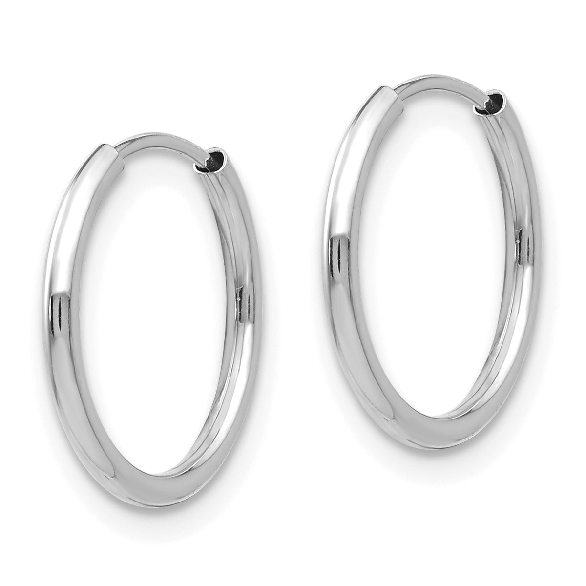 Madi K® 14k Gold Endless Hoop 3-Pair Earring Set, view 5 - 14k White Gold