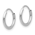 Madi K® 14k Gold Endless Hoop 3-Pair Earring Set, view 9 - 14k White Gold