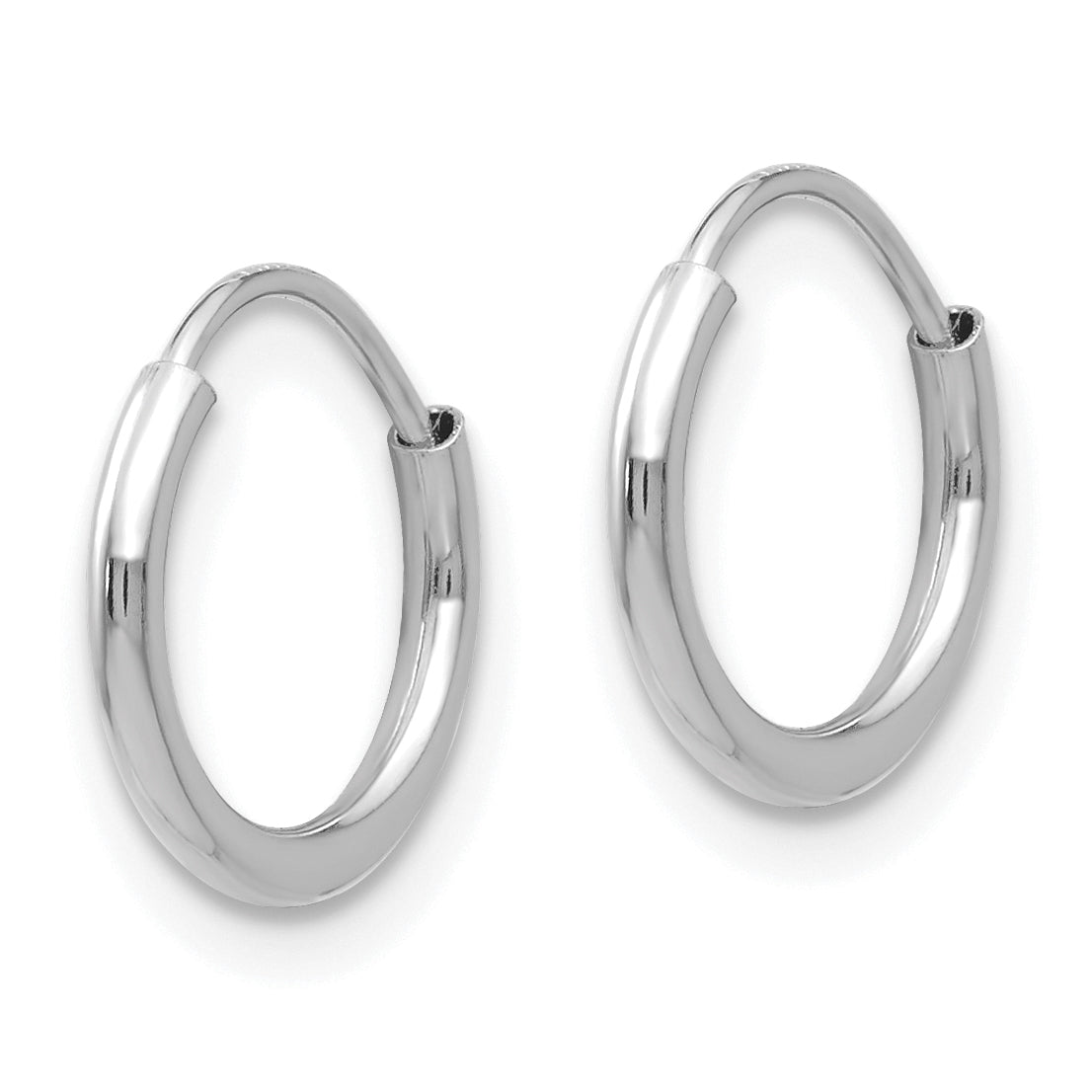 Madi K® 14k Gold Endless Hoop 3-Pair Earring Set, view 9 - 14k White Gold